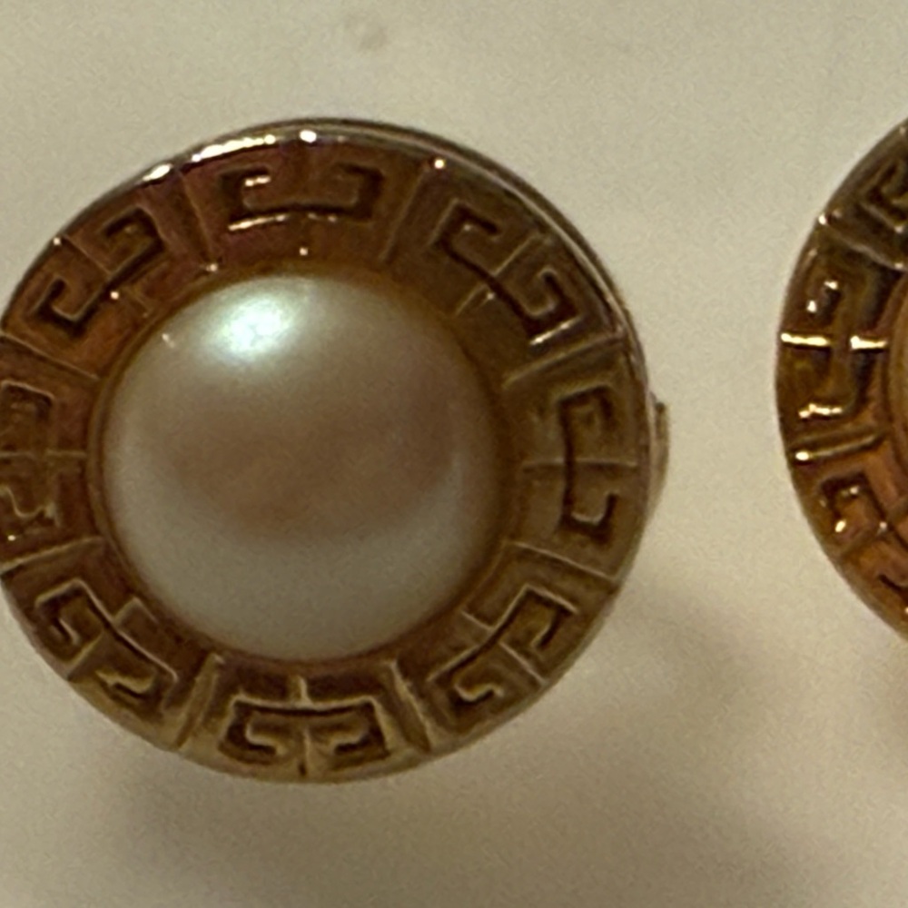 Givenchy Gold and Pearl Earrings